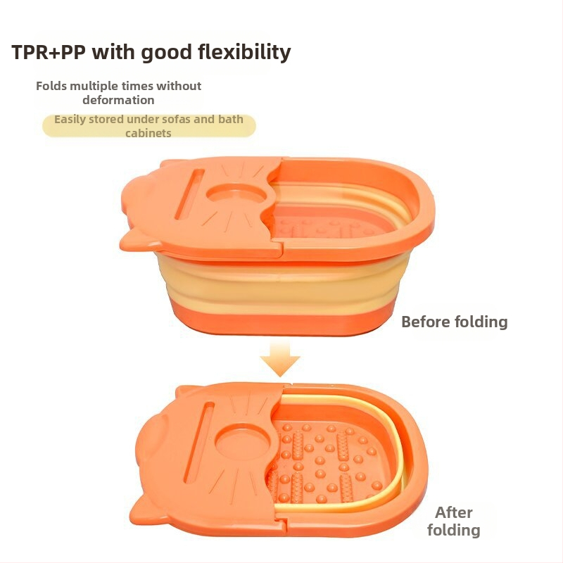 Сгъваема ваничка за крака за домашна употреба, лека пластмасова ваничка с удебелен дизайн, за жени и бременни, без водоснабдяване, модерен и минималистичен стил