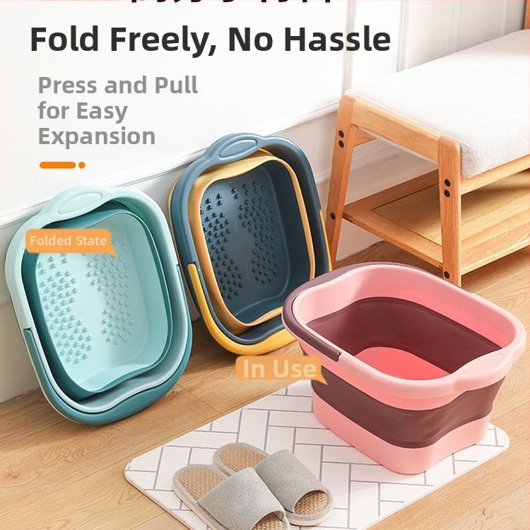 Сгъваема ваничка за крака с масаж, пластмасова, за домакинство/студентски общежития/офиси, подходяща за всички сезони, батч 230304