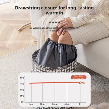 Sulankstoma pėdų vonelė su penkių sluoksnių izoliacija, nailono medžiaga, kelionėms