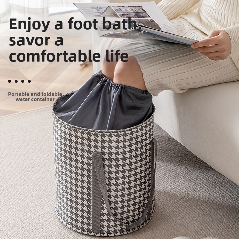 Sulankstoma pėdų vonelė su penkių sluoksnių izoliacija, nailono medžiaga, kelionėms