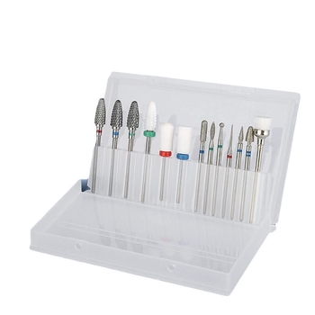 Σετ 13 τεμαχίων εργαλείων μανικιούρ με βολφράμι-ατσάλι και κεραμικό γυαλιστικό για την επιφάνεια των νυχιών, αφαίρεση νεκρού δέρματος, καθαρισμό, βάρος 60 g