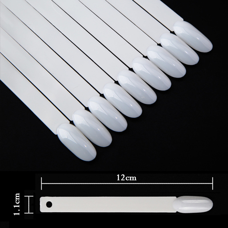 Francheska OEM комплект за тренировка на нокти с яйцевидни фенобразни пръчки, прозрачен, по 50 бр. в пакет, елипсовиден стил.