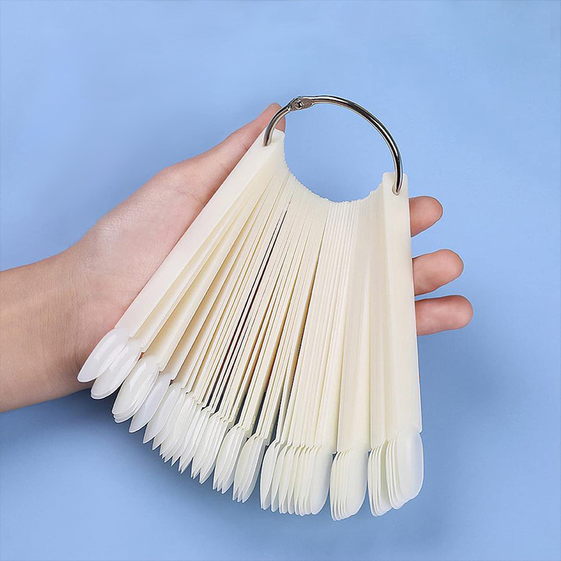 Francheska OEM комплект за тренировка на нокти с яйцевидни фенобразни пръчки, прозрачен, по 50 бр. в пакет, елипсовиден стил.