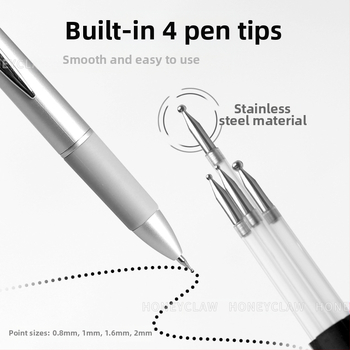 Πενάκι τέχνης νυχιών για κουκκίδες, 5 σε 1, με κουμπί ενεργοποίησης, πολλαπλές κεφαλές για σχεδίαση σημείων, πλαστικό σώμα