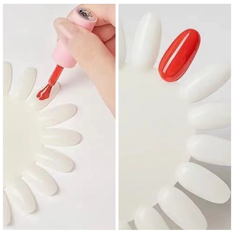 Ploča za nokte s motívom suncokreta, ovalna - jednostavan stil, nacionalna marka, za dame