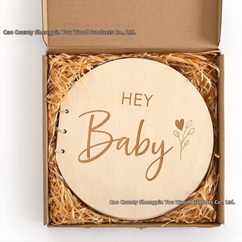 Κυκλικό ξύλινο άλμπουμ βάπτισης μωρού με χαραγμένο εξώφυλλο — DIY μνήμη και βιβλίο ευχών σε cartoon στυλ; Υλικό: ξύλο; Μάρκα: Shangpinyou; Κατηγορία: Διακοσμητικά; Στυλ: Μοντέρνος μινιμαλισμός