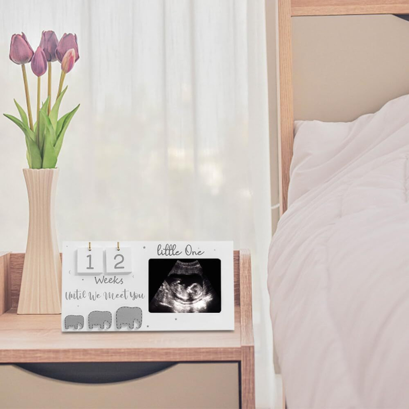 Drvena foto ramica za bebu s ultrazvukom – moderan minimalistički dizajn, marka Asahi Yida