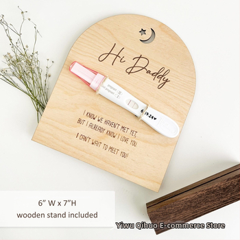 Ξύλινο αναμνηστικό διακοσμητικό κάδρο φωτογραφίας για τεστ εγκυμοσύνης — boxwood, μοντέρνος μινιμαλιστικός σχεδιασμός