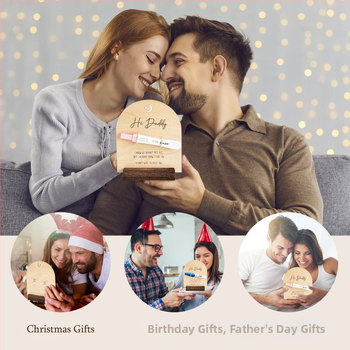 Ξύλινο αναμνηστικό διακοσμητικό κάδρο φωτογραφίας για τεστ εγκυμοσύνης — boxwood, μοντέρνος μινιμαλιστικός σχεδιασμός