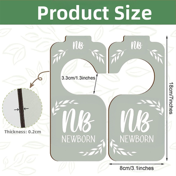 Σετ οκτώ ξύλινων μενταγιόν για το ορόσημο του μωρού, από boxwood, διπλής όψης, μοντέρνο μινιμαλιστικό στυλ