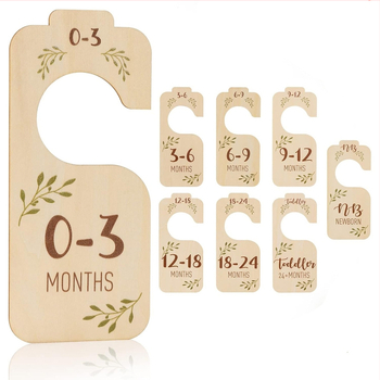 Ξύλινος διπλής όψης διαχωριστής ντουλάπας για βρέφη, αποθήκευση ρούχων, από νεογέννητο έως 24 μήνες; υλικό Boxwood; ξύλο