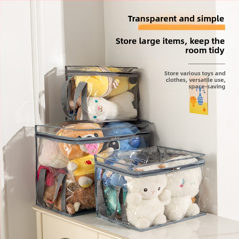 Кутия за съхранение на плюшени играчки – висока прозрачност, 3D дизайн, PVC водоустойчива дисплей кутия