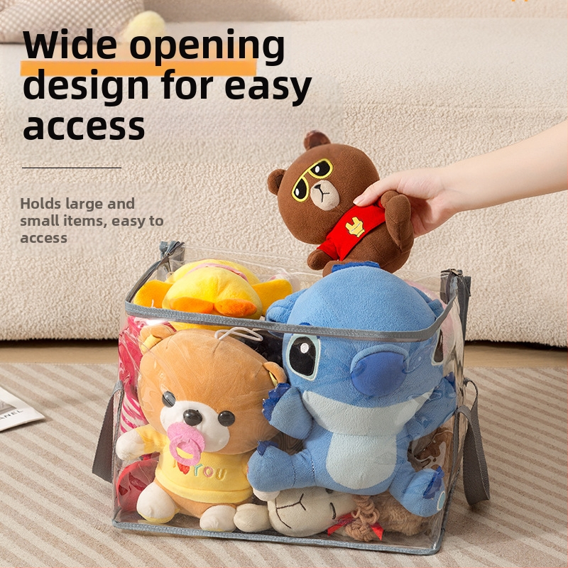 Кутия за съхранение на плюшени играчки – висока прозрачност, 3D дизайн, PVC водоустойчива дисплей кутия