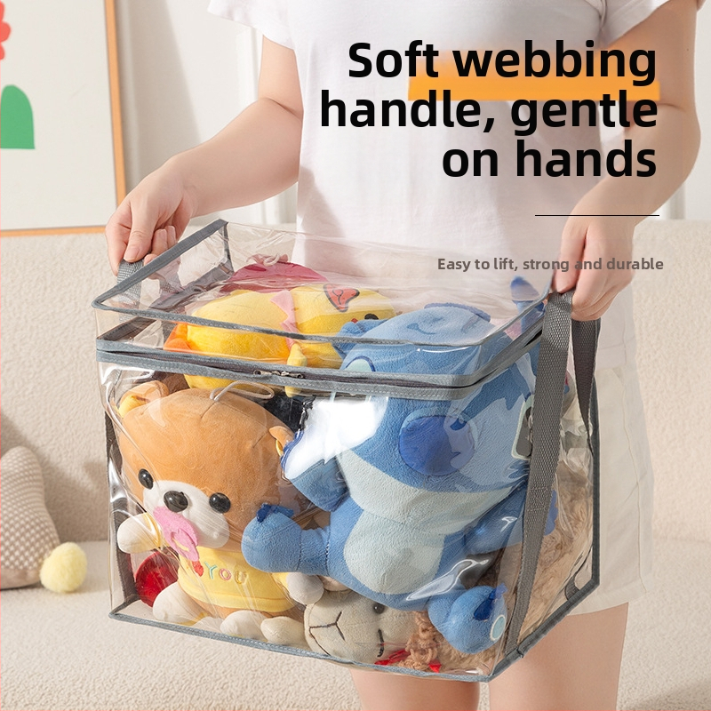 Кутия за съхранение на плюшени играчки – висока прозрачност, 3D дизайн, PVC водоустойчива дисплей кутия