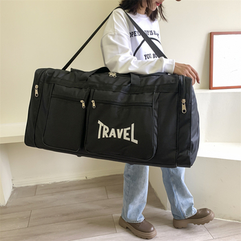 Τσάντα ταξιδιού σχήματος κουτιού, χωρητικότητα 36–55 λίτρων, ύφασμα Oxford, φερμουάρ για άνοιγμα, με κλειδαριά