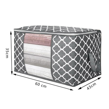 Τσάντα αποθήκευσης ρούχων σε κυβοειδές σχήμα, μη υφαντό ύφασμα, λειτουργία σφράγισης, για αποθήκευση σε υπνοδωμάτιο και σαλόνι.