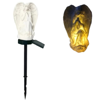 Ηλιακό εξωτερικό φανάρι με άγγελο για τον κήπο, IP65 αδιάβροχο, LED 5W, αυτόματος αισθητήρας, 6–12 ώρες λειτουργίας