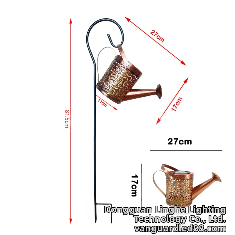 Медна LED ландшафтна светлина за външен двор и градина, IP65, LED източник