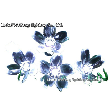 Ηλιακή αλυσίδα φωτισμού σε σχήμα ανθού ροδάκινου, 50 φώτα, μοντέλο 2202, PVC περίβλημα, 2500–3000 lm, IP55, εξωτερική διακόσμηση κήπου