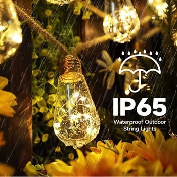 LED соларна въжена светлина със звезден ефект за външна декорация, IP65, 0.06W, 3V, управление с бутон, модел JL81, марка Yimao