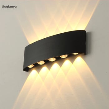 Kültéri fali LED lámpa, falra szerelve, IP65 vízálló, alumínium ház, 1200 lm, 220V, 3000-6500K