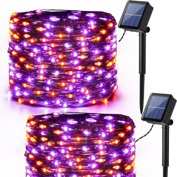 LED αλυσίδα από χαλκό για Halloween, ηλιακή τροφοδοσία, IP67, 100-300 LED, 2000 lm, μοντέλο MG-TSD, έλεγχος με κουμπί