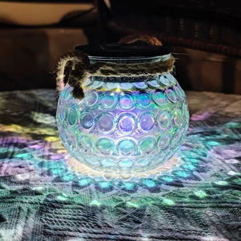 Ηλιακό LED εξωτερικό διακοσμητικό φως, γυάλινο βάζο με ουρανό γεμάτο αστέρια, IP65, 5W, 1.2V, 6–12h, επαγωγικός διακόπτης