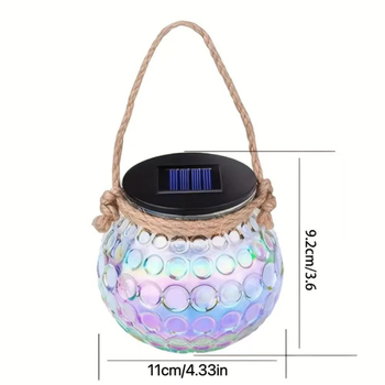 Ηλιακό LED εξωτερικό διακοσμητικό φως, γυάλινο βάζο με ουρανό γεμάτο αστέρια, IP65, 5W, 1.2V, 6–12h, επαγωγικός διακόπτης