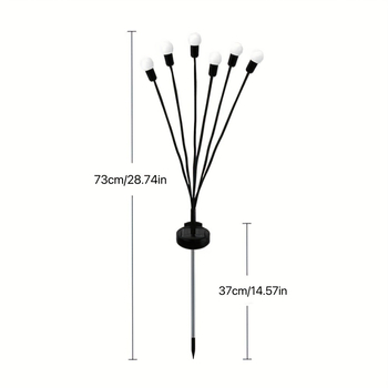 Firefly ηλιακή LED λάμπα εξωτερικού χώρου για αυλή και γκαζόν, IP65, 5W, επαγωγικός διακόπτης, διάρκεια φωτισμού 6–12 ωρών