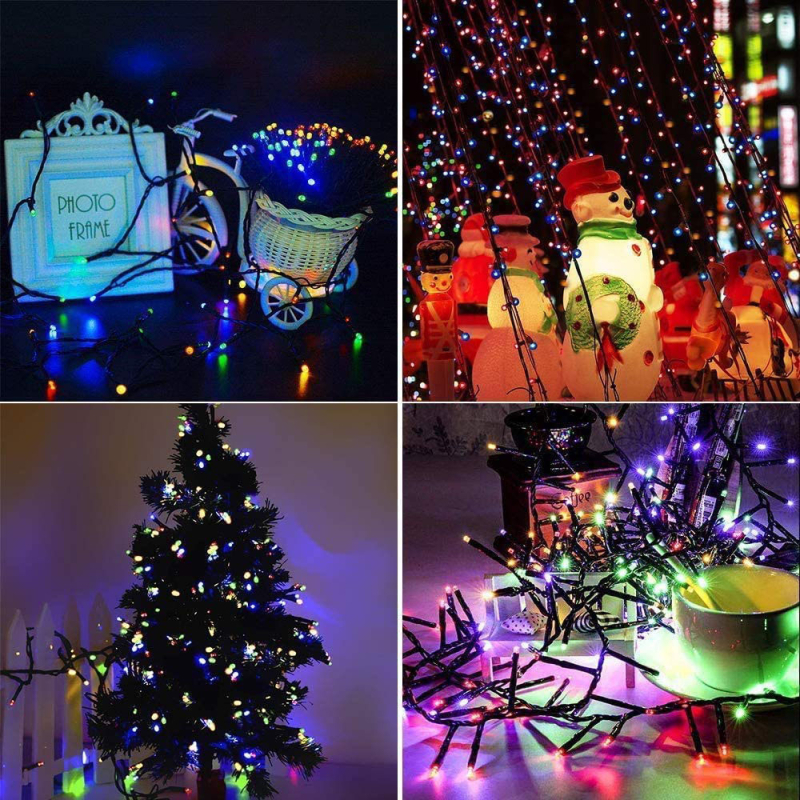 Saulės energijos Kalėdinė šviesų virvutė dekoracijoms, 1.2 V įėjimo įtampa, modelis AI20200916012, mygtuko valdymas