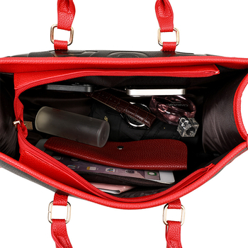 Чанта Tote от PU с голям капацитет, триизмерен външен дизайн, ципово затваряне, вътрешен джоб с цип (Зимна 2024)