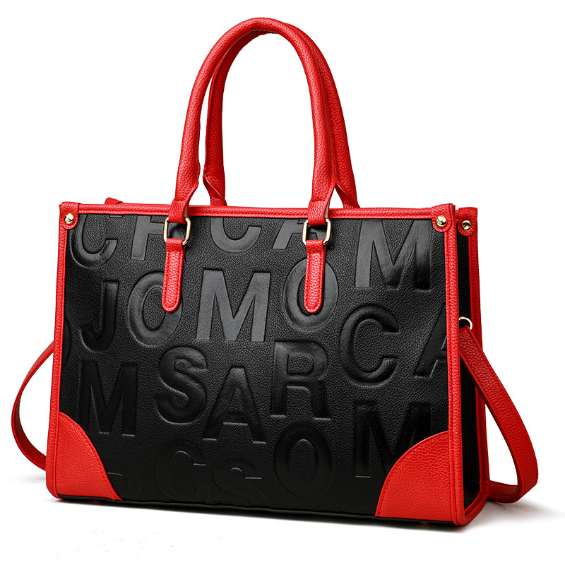 PU anyagú tote táska nagy kapacitású, háromdimenziós külső dizájn, cipzáras záródás, belső cipzáras zseb (2024 téli szezon)