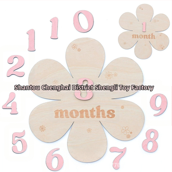 Ξύλινες μηνιαίες κάρτες ορόσημο για μωρά – φωτογραφικά αξεσουάρ από ξύλο boxwood, αναμνηστικό