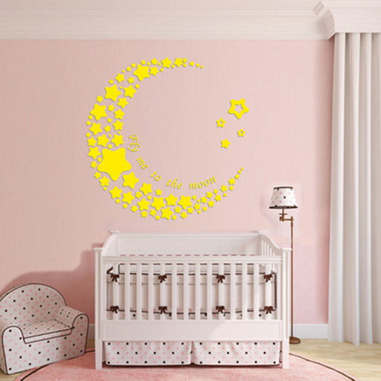 3D akril falmatricák, rajzfilm stílus, Cartoon/Anime minta, vízálló, gyerekszobába