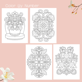 Книга за рисуване по цифри за възрастни — релаксация с акварел, качество A+, хартия 100 g, книга с илюстрации