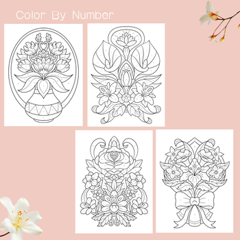 Книга за рисуване по цифри за възрастни — релаксация с акварел, качество A+, хартия 100 g, книга с илюстрации