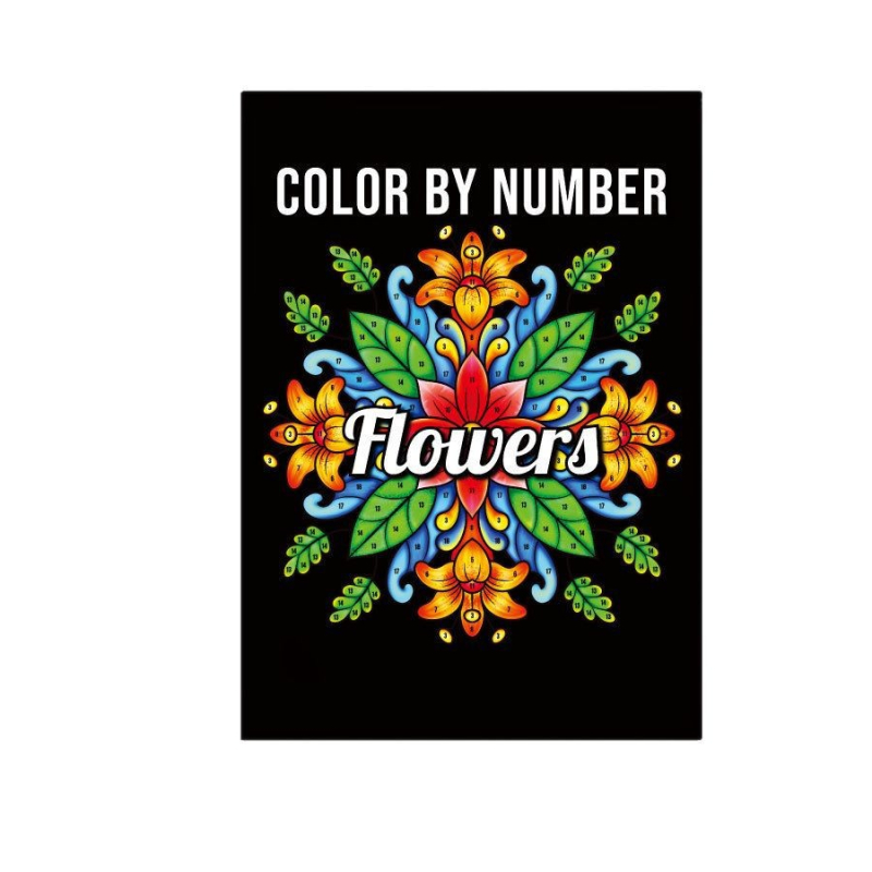 Книга за рисуване по цифри за възрастни — релаксация с акварел, качество A+, хартия 100 g, книга с илюстрации