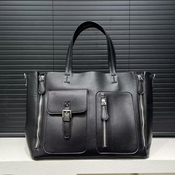 Geantă de umăr pentru femei din PU, cu buzunare multiple și fermoar, stil urban minimalist, formă orizontală pătrată, buzunar intern pentru telefon și buzunar cu fermoar