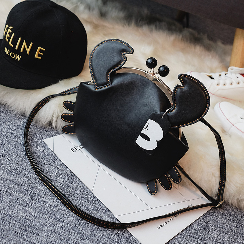 Női mini PU oldaltáska – street trend stílus, kapcsos záródás (latch), cipzáras zseb és zseb a telefon számára, háromdimenziós külső dizájn