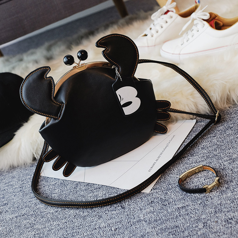 Női mini PU oldaltáska – street trend stílus, kapcsos záródás (latch), cipzáras zseb és zseb a telefon számára, háromdimenziós külső dizájn