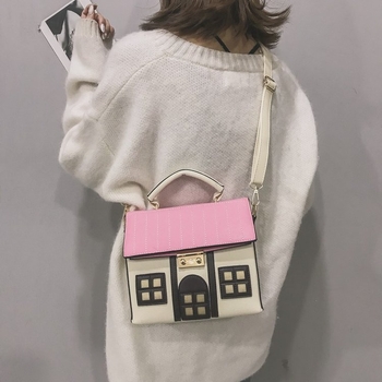 Γυναικεία crossbody τσάντα σε κορεατικό στυλ από PU, οριζόντιου τετράγωνου σχήματος, κλείσιμο με κλειδαριά, εσωτερική θήκη για κινητό