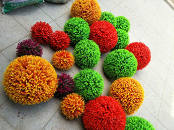 Qi Qi Διακοσμητική μπάλα τεχνητού χόρτου – πλαστικό λουλούδι, έγχυση με φόρμα, συσκευασία σε χαρτοκιβώτιο