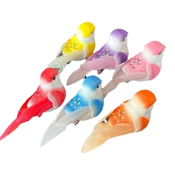 Σετ πουλιών από φτερά – χειροποίητη βιονική διακόσμηση κήπου, τεχνητά υλικά, κρεμαστά διακοσμητικά