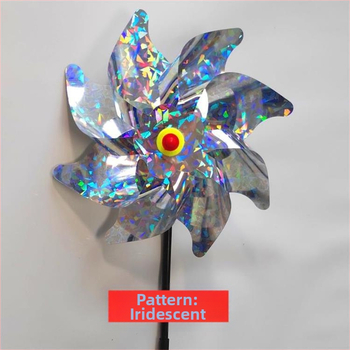 Laser Windmill για γεωργία και κήπους — ηλεκτρικό εμπορικό μοντέλο, υλικό: παχύ πολυεστέρας PVC PET, αποθαρρύνει μικρά ζώα; κατάλληλο για αγρούς, οπωρώνες, κήπους, γκαζόν και αεροδρόμιο.