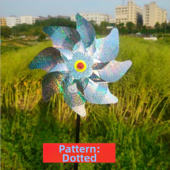 Laser Windmill για γεωργία και κήπους — ηλεκτρικό εμπορικό μοντέλο, υλικό: παχύ πολυεστέρας PVC PET, αποθαρρύνει μικρά ζώα; κατάλληλο για αγρούς, οπωρώνες, κήπους, γκαζόν και αεροδρόμιο.