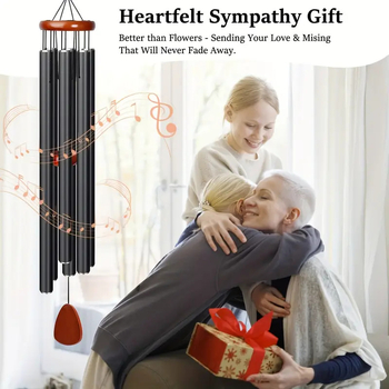 Ξύλινο κρεμαστό καμπανάκι για τον άνεμο, βαμμένο με σπρέι, μοντέρνος μινιμαλιστικός στυλ, μάρκα HF, συσκευασμένο σε Kraft χαρτί/κουτί αεροπλάνου