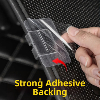 Ακρυλικός γάντζος τοίχου με αυτοκόλλητη εγκατάσταση, χωρίς τρύπες, διαφανής, διπλός γάντζος, φορτίο έως 2 kg, μινιμαλιστικό σχέδιο