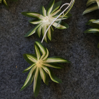 Τεχνητό κρεμαστό φυτό από ράταν, πλαστικά φύλλα, κατασκευή ημι-χειροκίνητη/ημι-μηχανική, συσκευασία σε χαρτόνι