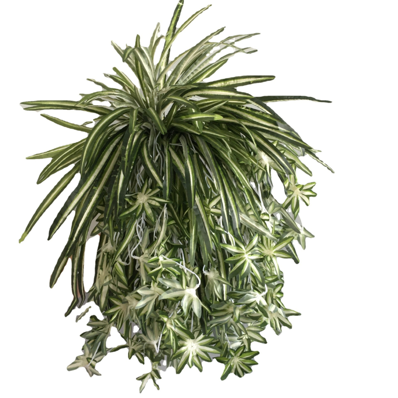 Viseća umjetna biljka od ratana, plastični listovi, poluručna/polumehanička izrada, kartonska ambalaža