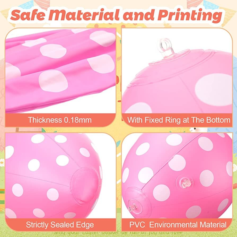 Velykų pripučiamas kiaušinio dekoras - PVC medžiaga - šešių žiedlapių kamuolys - pritaikymas prieinama - atspausdintas logotipas